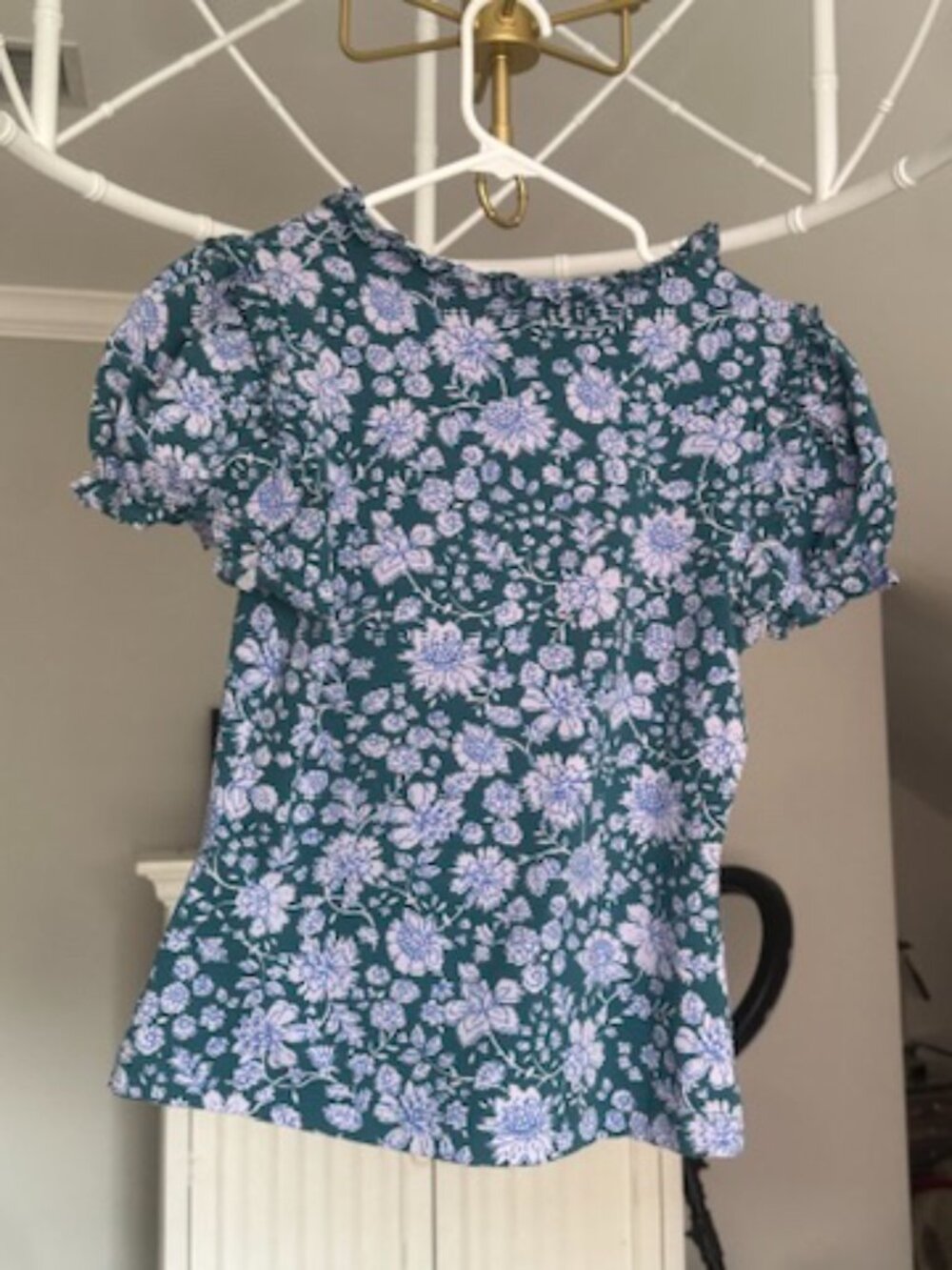 Maeve Anthropologie Floral Blouse - Green and Lavender - Picture 6 of 6